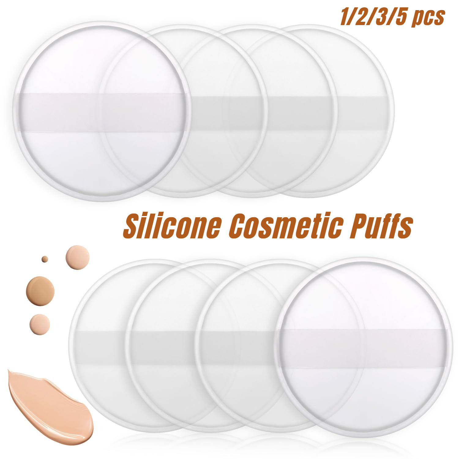 Women'S Vanity Accessories - Éponge cosmétique en Silicone, 1 à