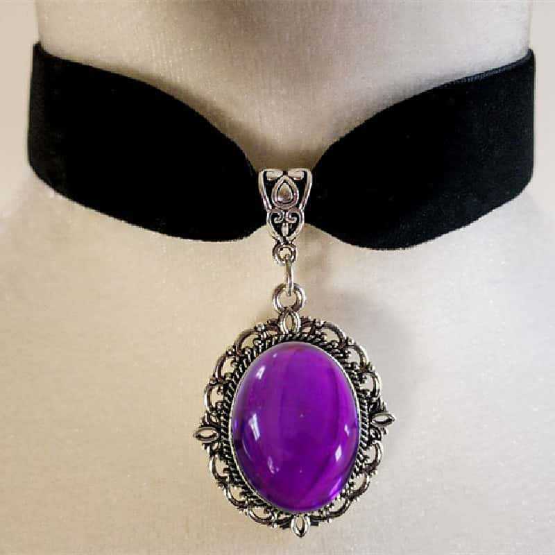 Women'S Victorian Accessories - Tour de cou goutte d'eau camée