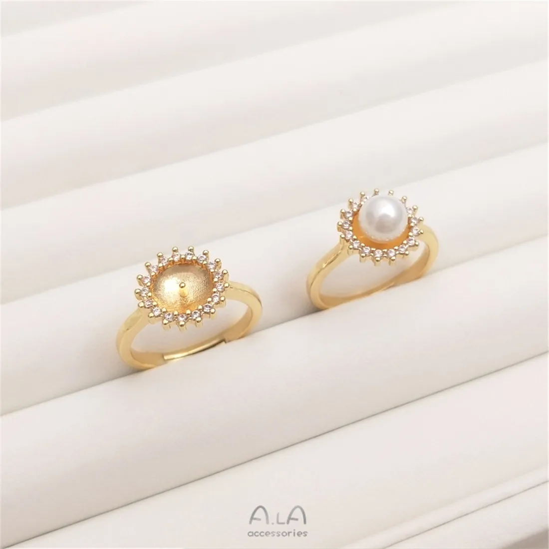 Wrap Ring Gold - Ensemble de perles de cristal enveloppées