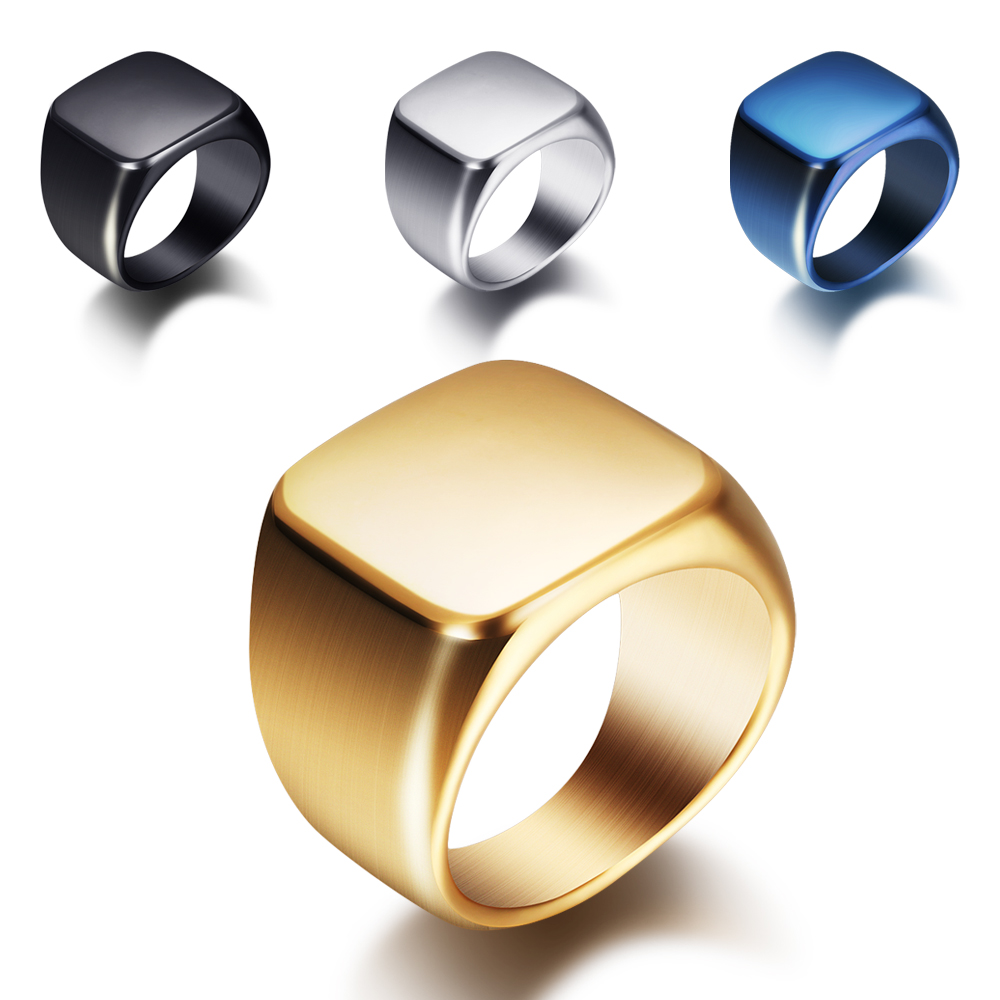 Wrap Ring Gold - Oral alière carrée de grande largeur
