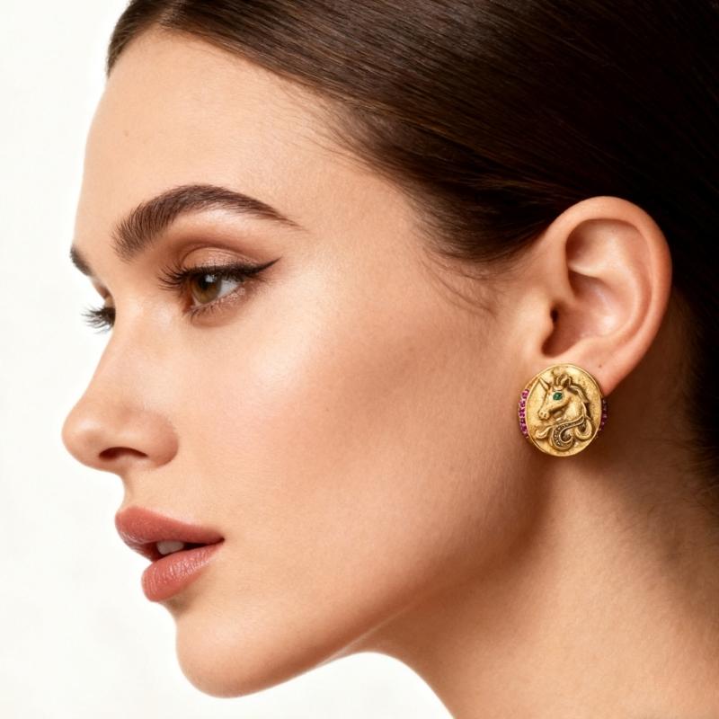 Women'S Ear Accessories - Boucle d'oreille pendentif en métal 31BB,