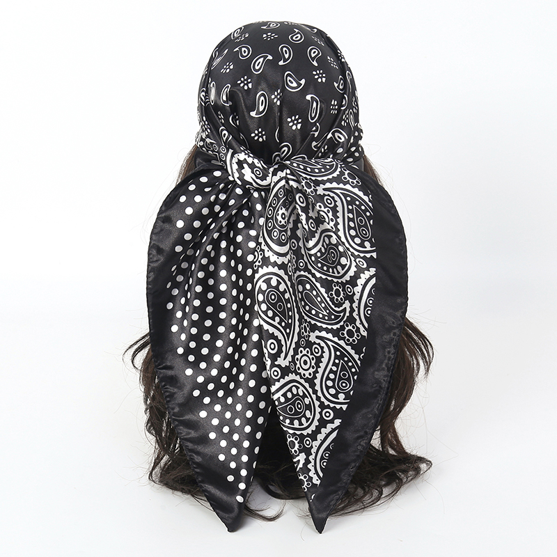 Women Accessories Brands - Mouchoirs cheveux foulard en soie 90*90