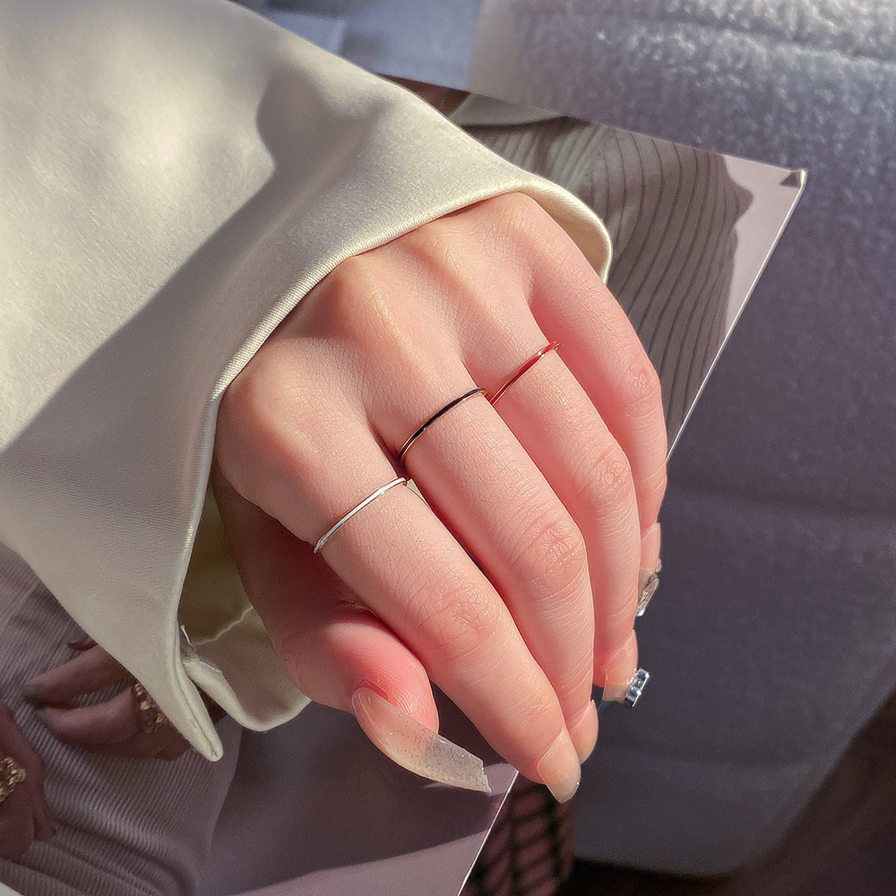 Wrap Ring Gold - Bague fine en titane et acier