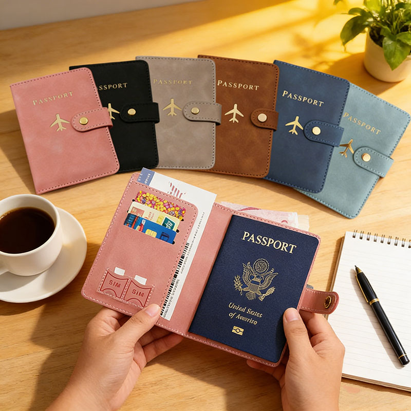Women'S Essential Accessories - Étui Porte-Passeport en Cuir pour Essentiels