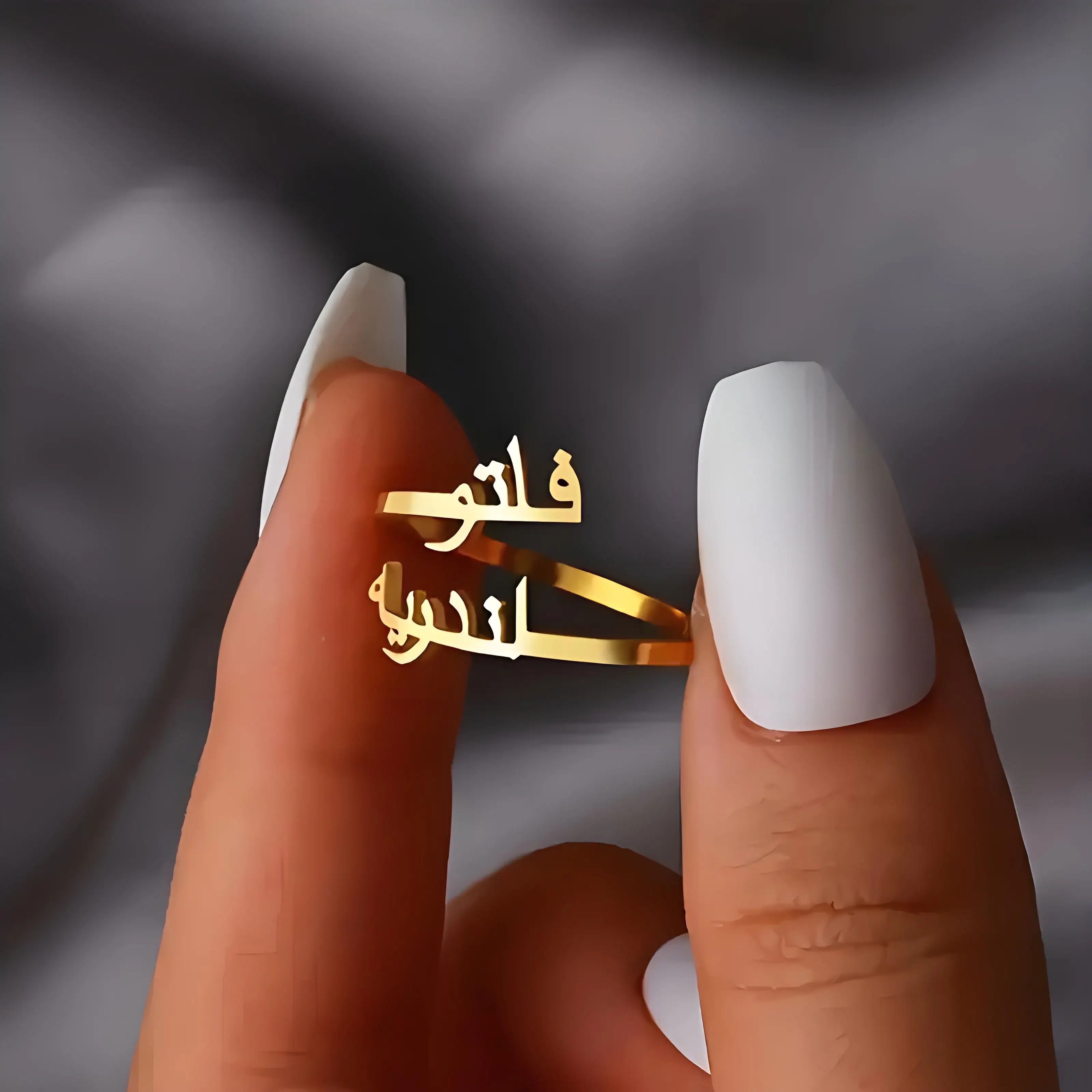 Wrap Ring Gold - Bagues personnalisées avec lettres arabes pour