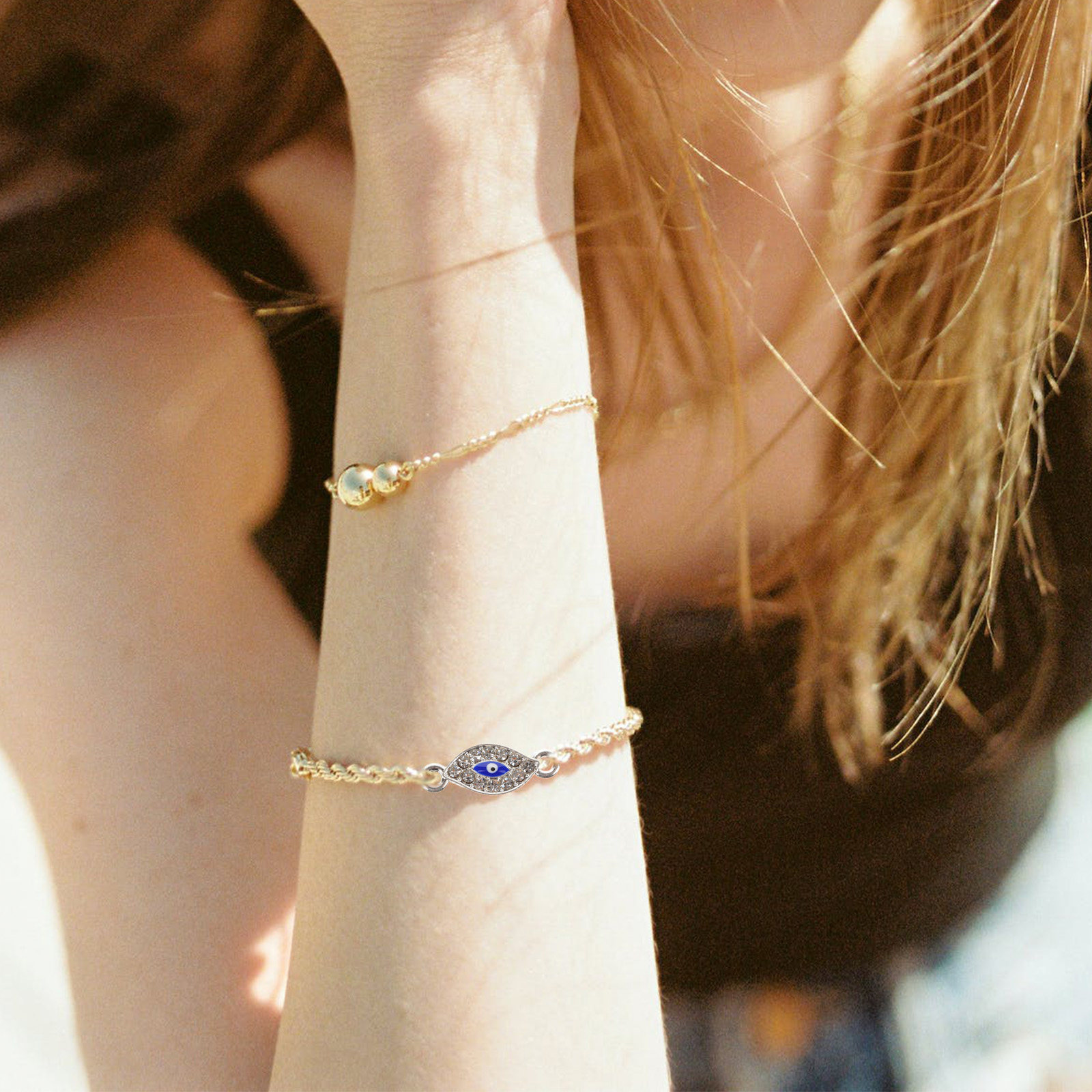 Evil Eye Bracelet - 20 Breloques Œil Turc en Alliage