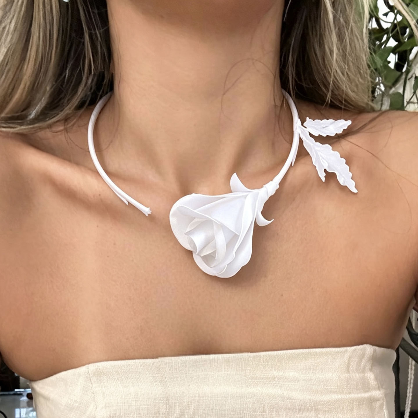 Collier de fleurs roses blanch - Women'S Accessories For Formal Wear avis et prix