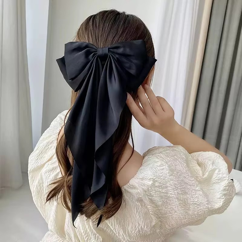 Grande pince à cheveux en sati - Women Accessories On Sale avis et prix