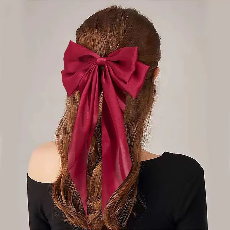 Grande pince à cheveux en sati - Women Accessories On Sale avis et prix