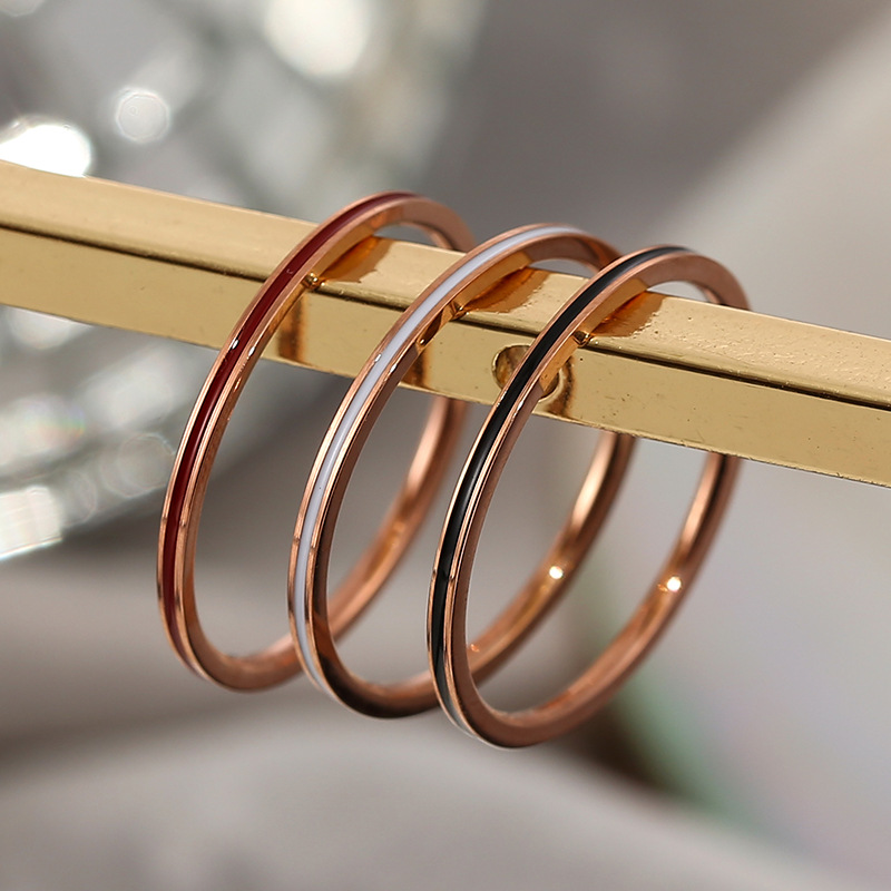 Bague fine en titane et acier  - Wrap Ring Gold avis et prix