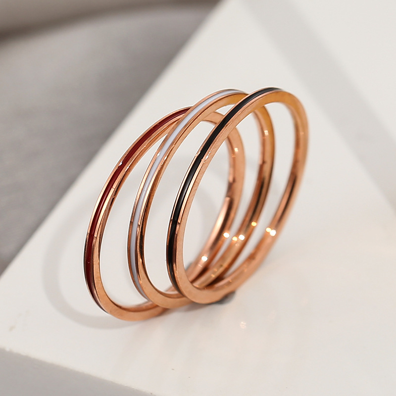 Bague fine en titane et acier  - Wrap Ring Gold avis et prix