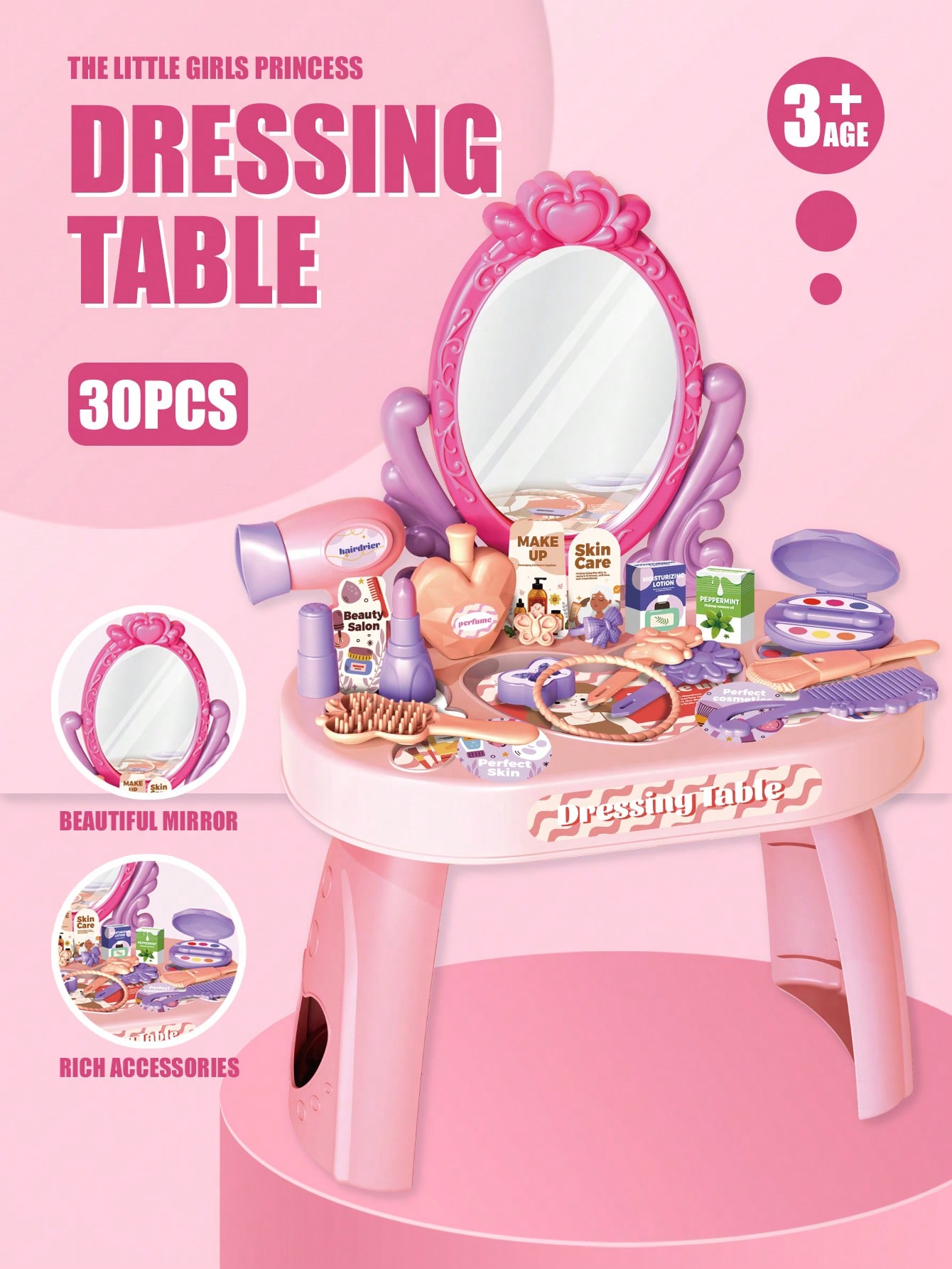 Ensemble de coiffeuse princess - Women'S Vanity Accessories avis et prix
