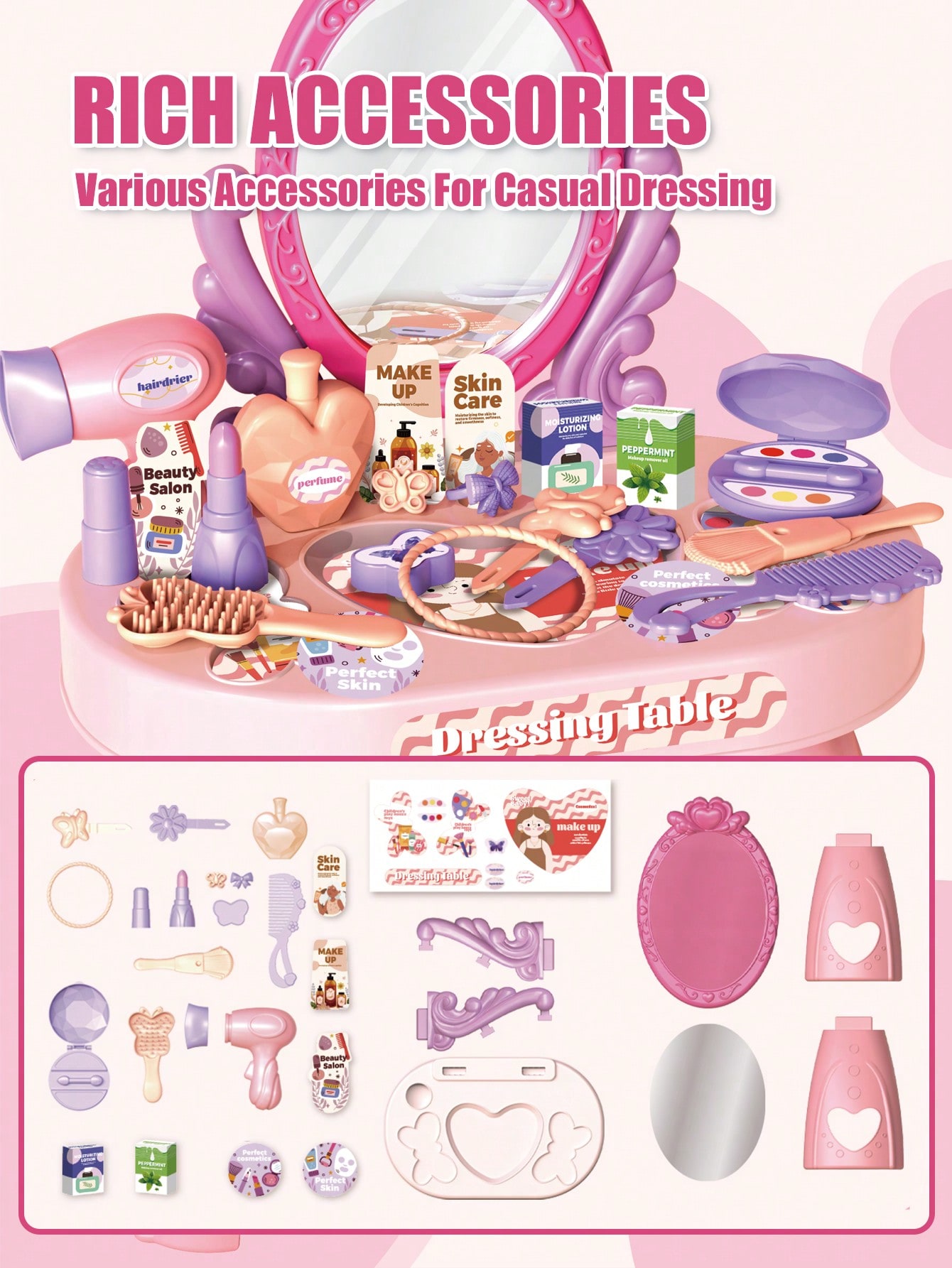 Ensemble de coiffeuse princess - Women'S Vanity Accessories avis et prix