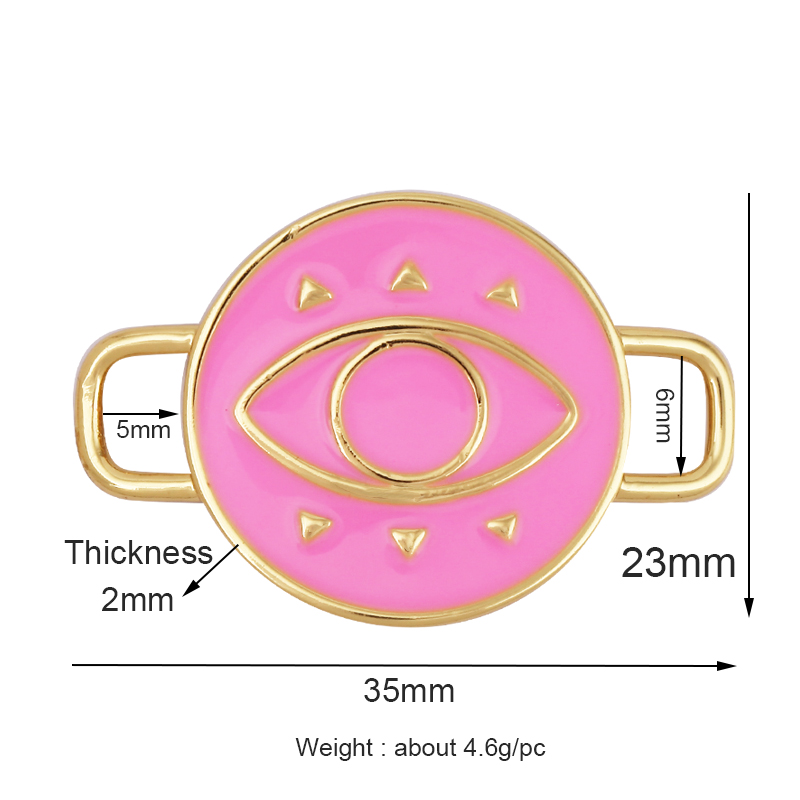 Connecteur en émail géant moti - Evil Eye Bracelet avis et prix
