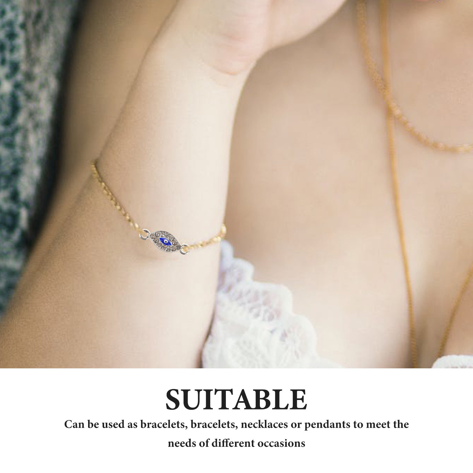 20 Breloques Œil Turc en Allia - Evil Eye Bracelet avis et prix