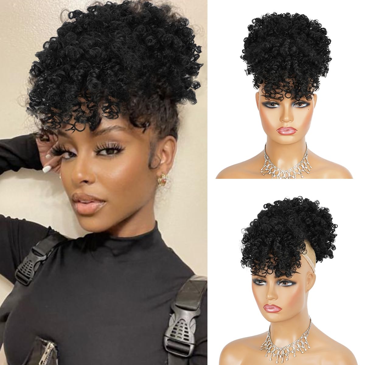 Queue de cheval Afro Puff avec - Women Accessories On Sale avis et prix