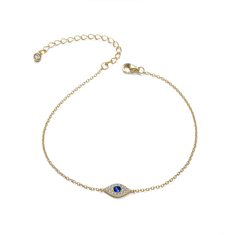 Cheville ajustable plaquée or  - Evil Eye Bracelet avis et prix