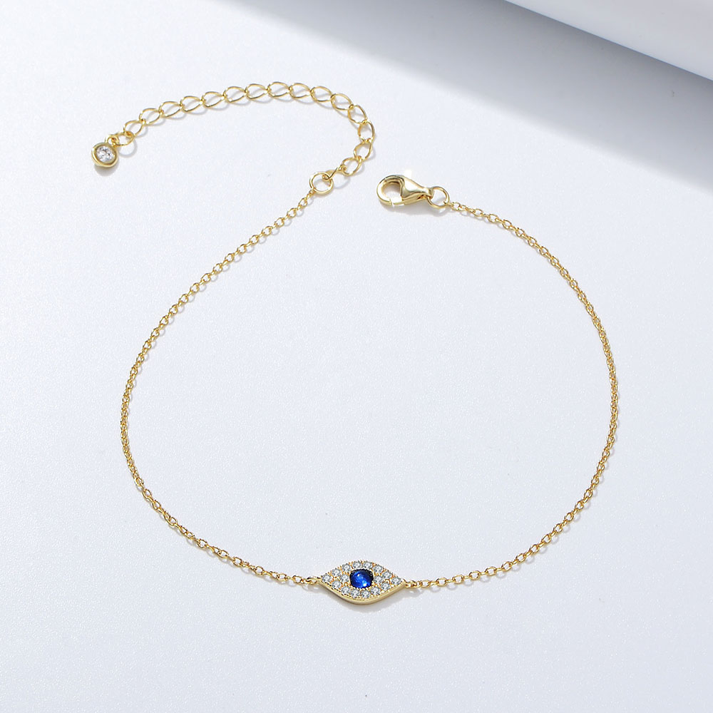 Cheville ajustable plaquée or  - Evil Eye Bracelet avis et prix